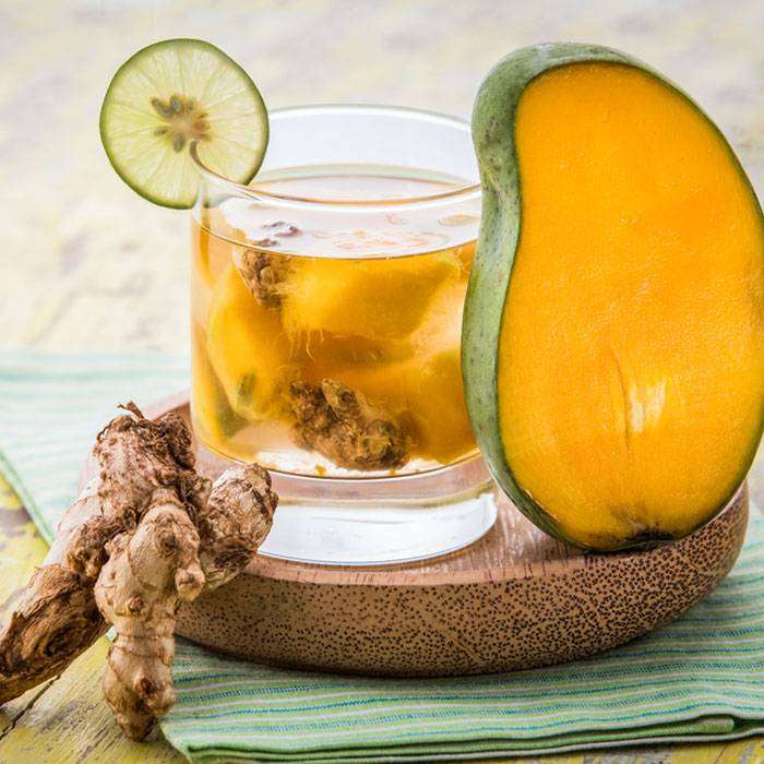 Mango Ve Zencefilli Buzlu İçecek
