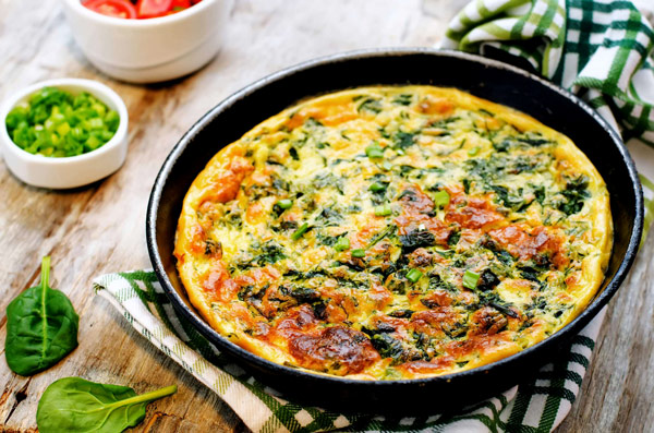 yeşillikli omlet