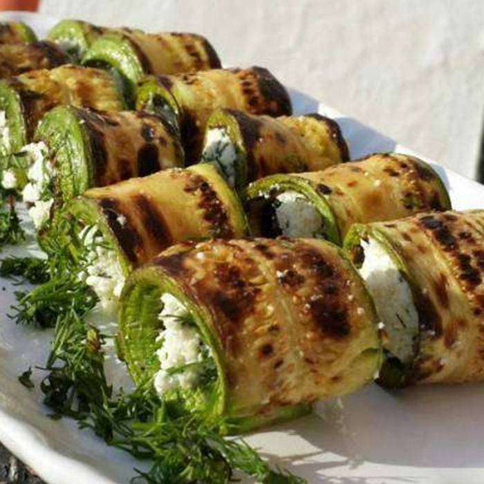 Zeytinli Peynirli Izgara Kabak Rulo