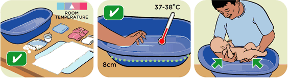 Yenidoğan bebeklere banyo yaptırma