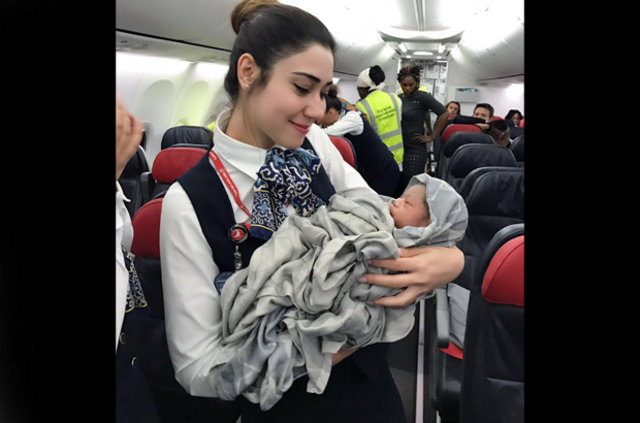 THY uçağında 13 Bin metrede doğum 